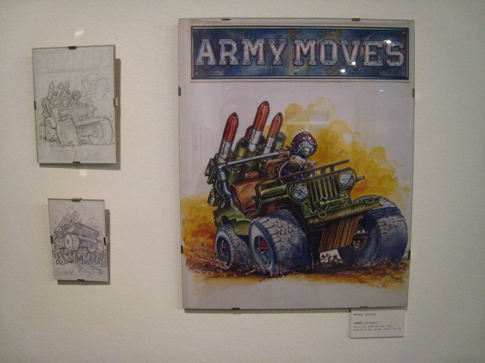 Detalle de lámina y boceto del Army Moves