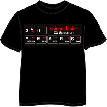 Camiseta 30 aniversario del Sinclair ZX Spectrum