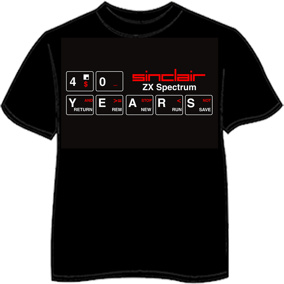 Camiseta 40 aniversario del Sinclair ZX Spectrum